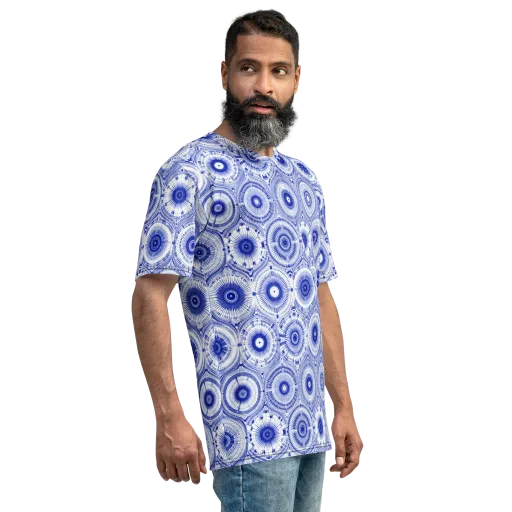 Indigo Circuit on a Men's Crew Neck T-Shirt