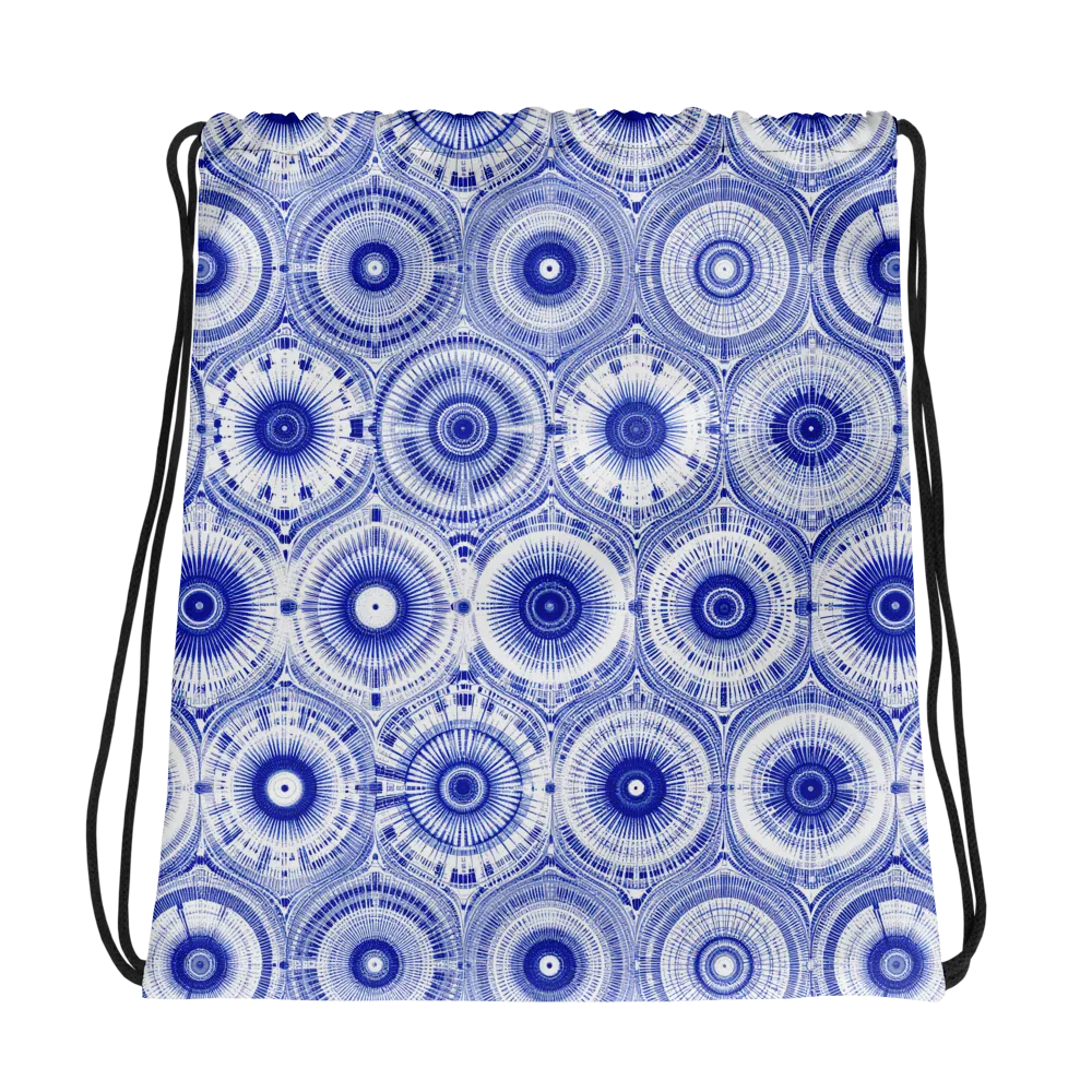 Indigo Circuit on Drawstring Bag — Mockup