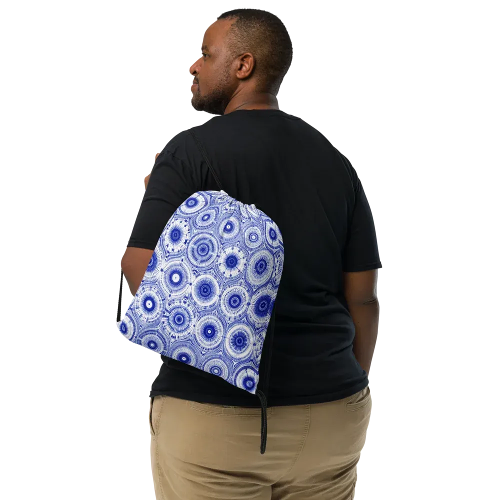 Indigo Circuit on Drawstring Bag — Print file
