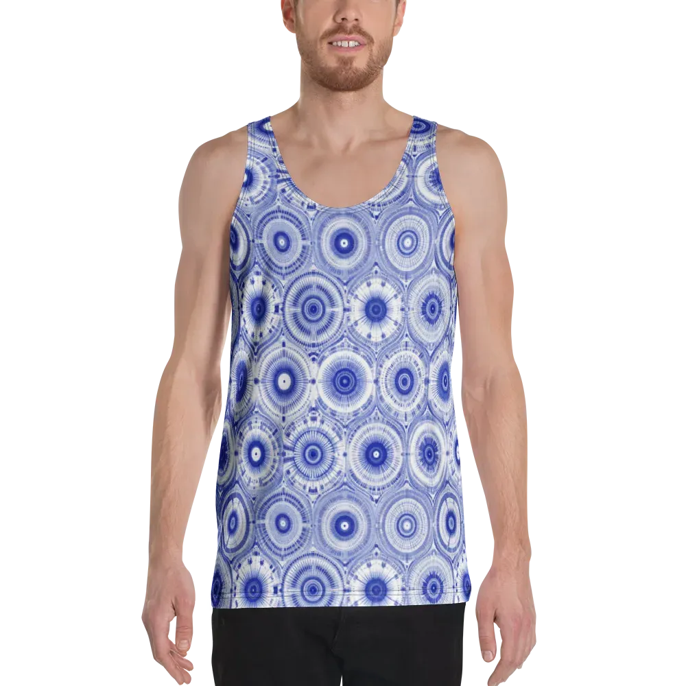 Indigo Circuit on Men's Tank Top — Front
