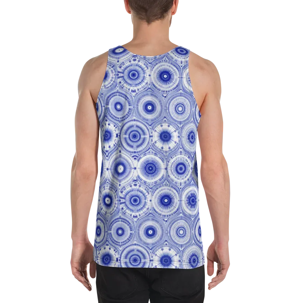 Indigo Circuit on Men's Tank Top — Back