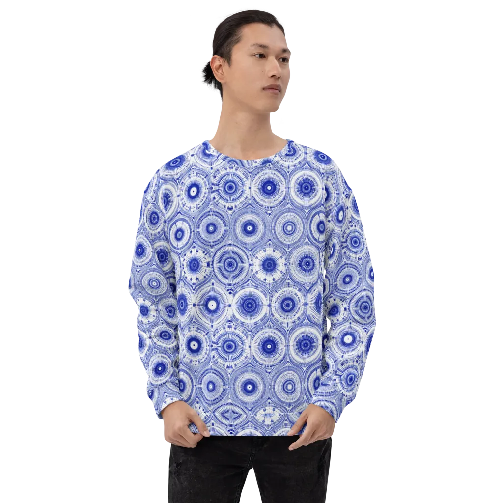 Indigo Circuit on Sweatshirt — Front print