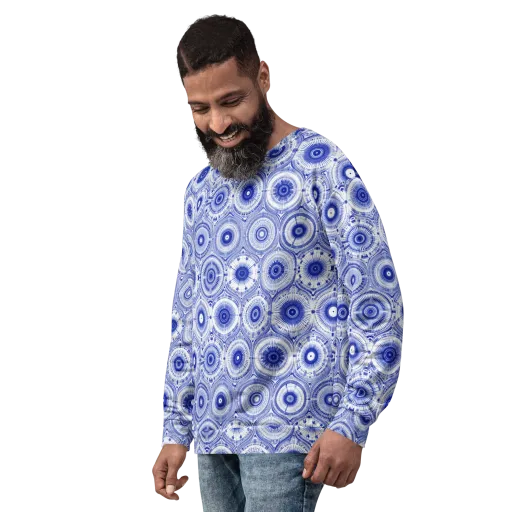Indigo Circuit on a Sweatshirt