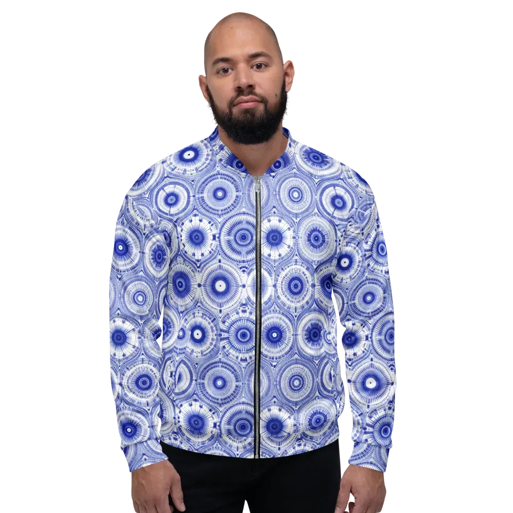 Indigo Circuit on Bomber Jacket — Front