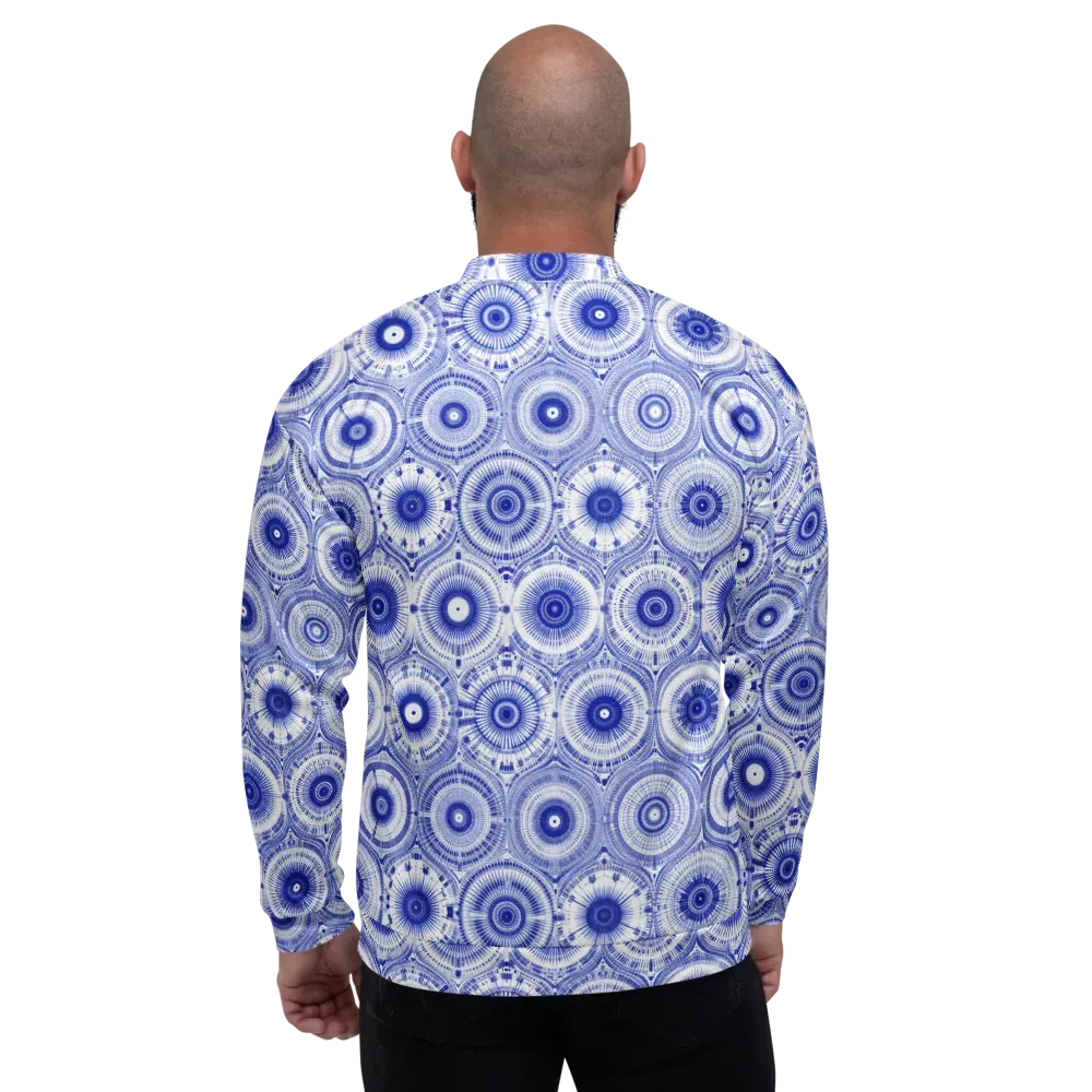 Indigo Circuit on Bomber Jacket — Back