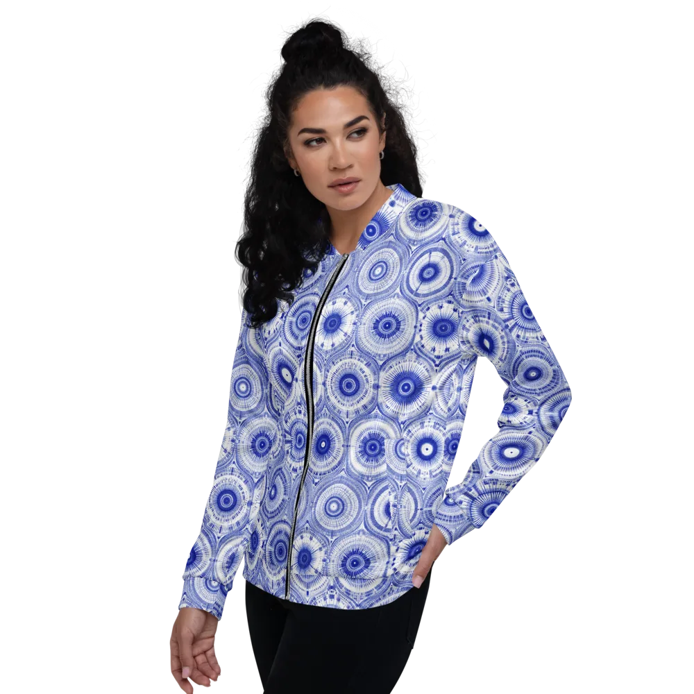 Indigo Circuit on Bomber Jacket — Back print