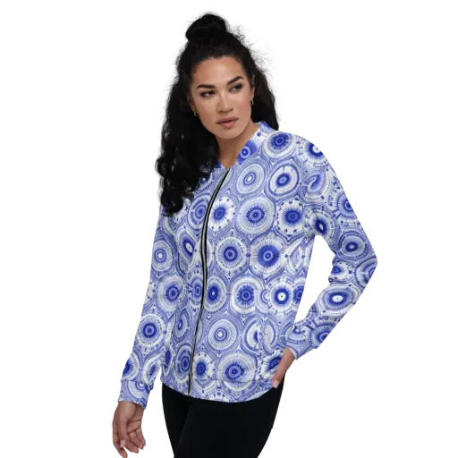 Indigo Circuit on a Bomber Jacket