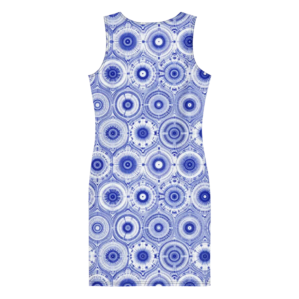 Indigo Circuit on Bodycon Dress — Print file