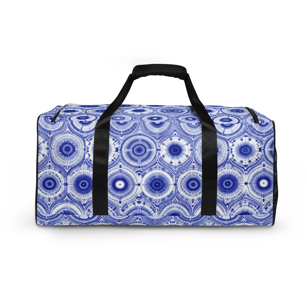 Indigo Circuit on Duffle Bag — Back print