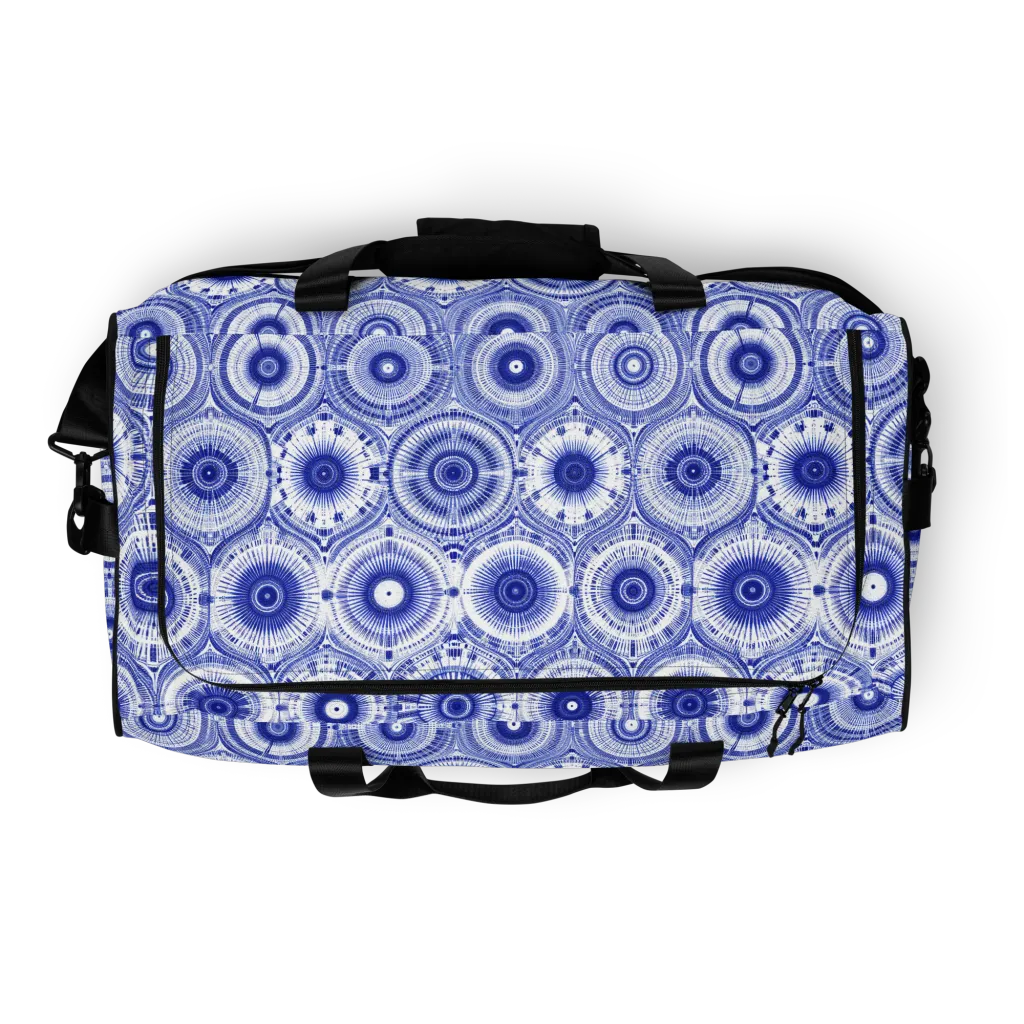 Indigo Circuit on Duffle Bag — Top print