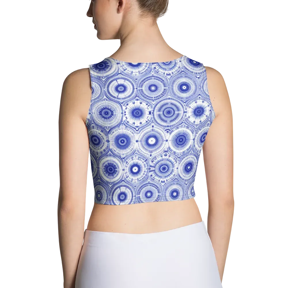 Indigo Circuit on Crop Top — Back