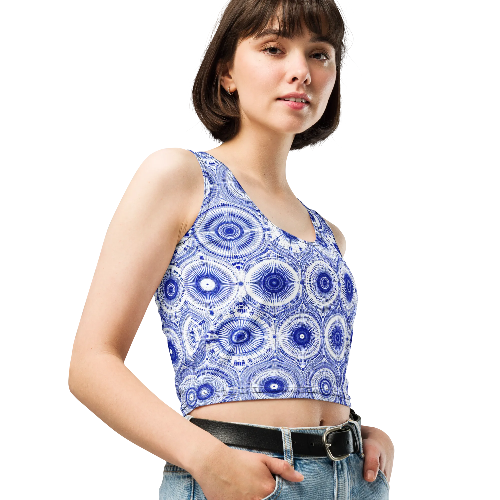 Indigo Circuit on Crop Top — Print file