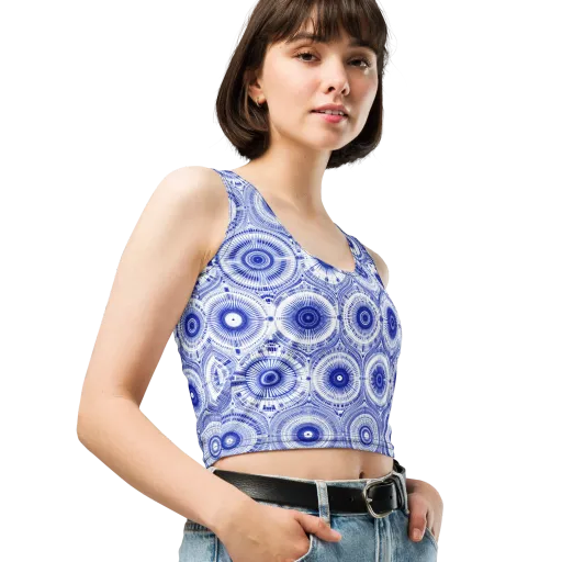 Indigo Circuit on a Crop Top