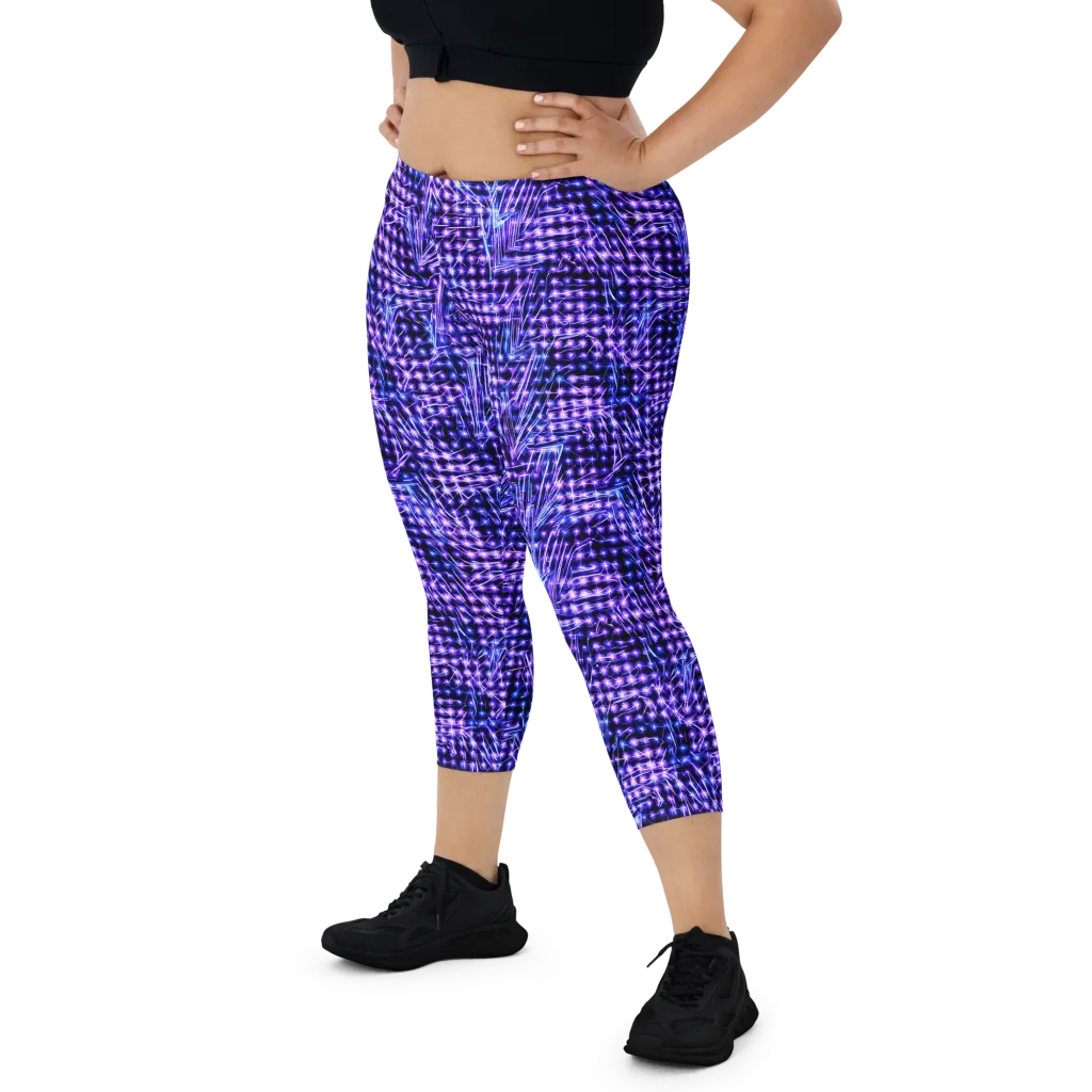 Ultraviolet Circuit on Capri Leggings — Print file