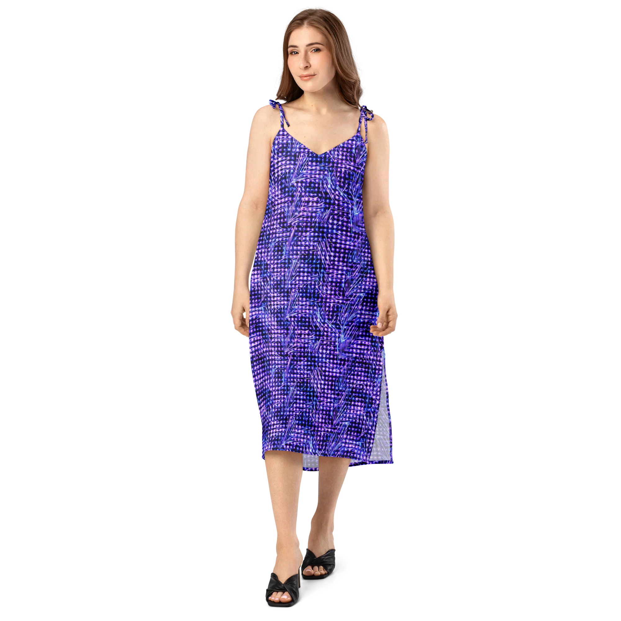 Ultraviolet Circuit on Slip Dress — Front