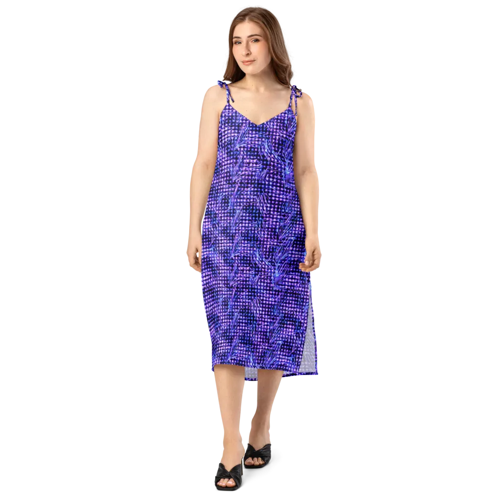 Ultraviolet Circuit on Slip Dress — Front