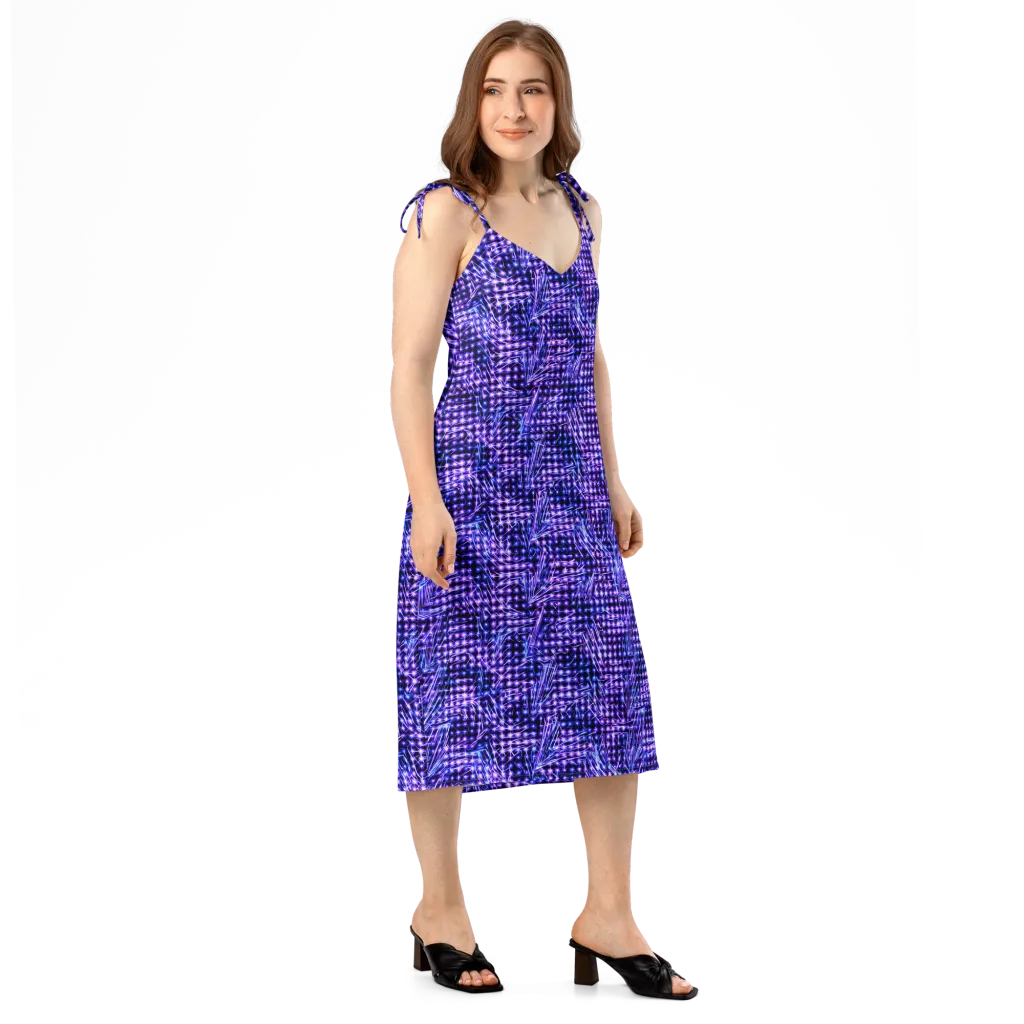 Ultraviolet Circuit on Slip Dress — Right Front