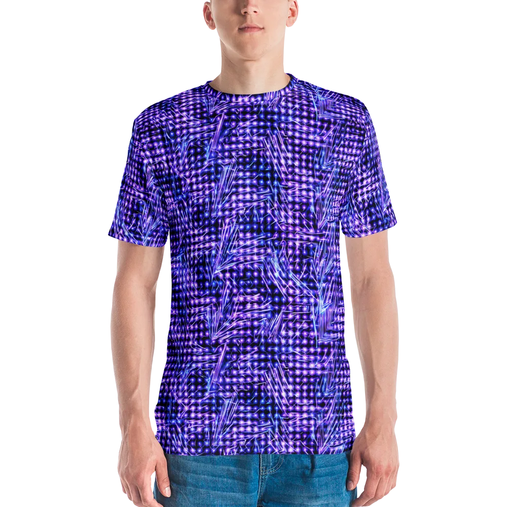 Ultraviolet Circuit on Men's Crew Neck T-Shirt — Front