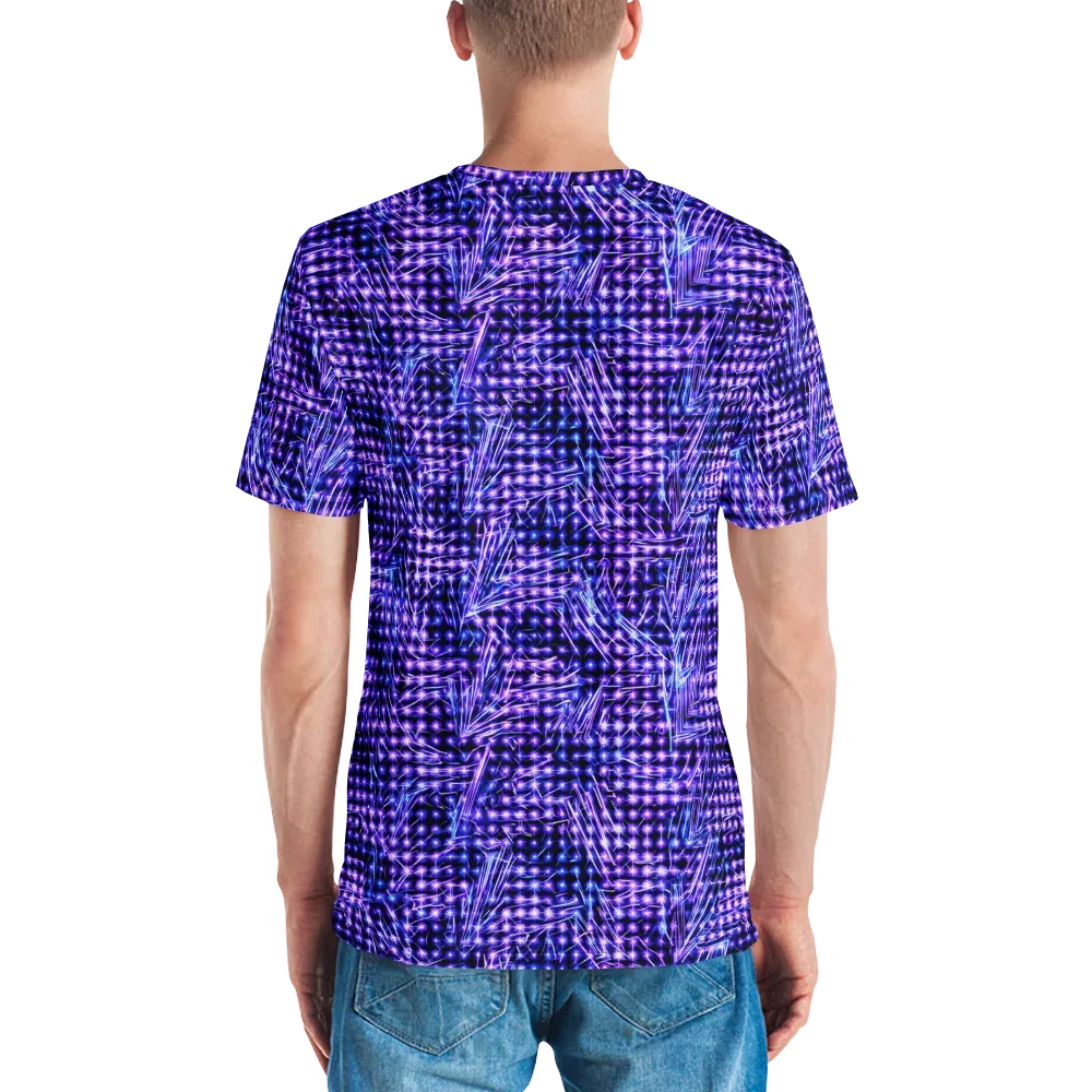 Ultraviolet Circuit on Men's Crew Neck T-Shirt — Back