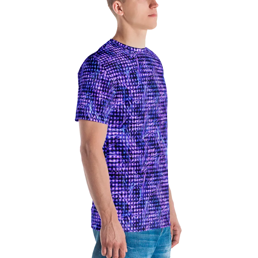 Ultraviolet Circuit on Men's Crew Neck T-Shirt — Right