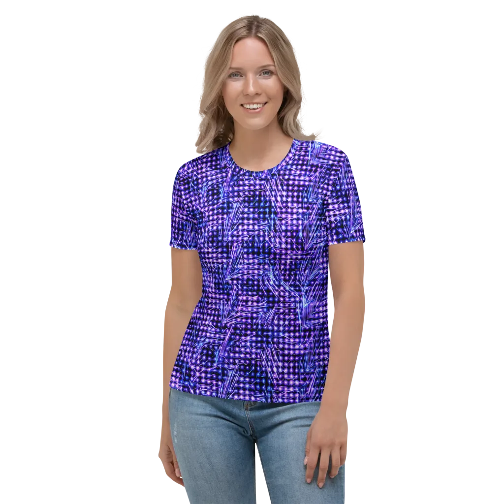 Ultraviolet Circuit on Women's Crew Neck T-Shirt — Front