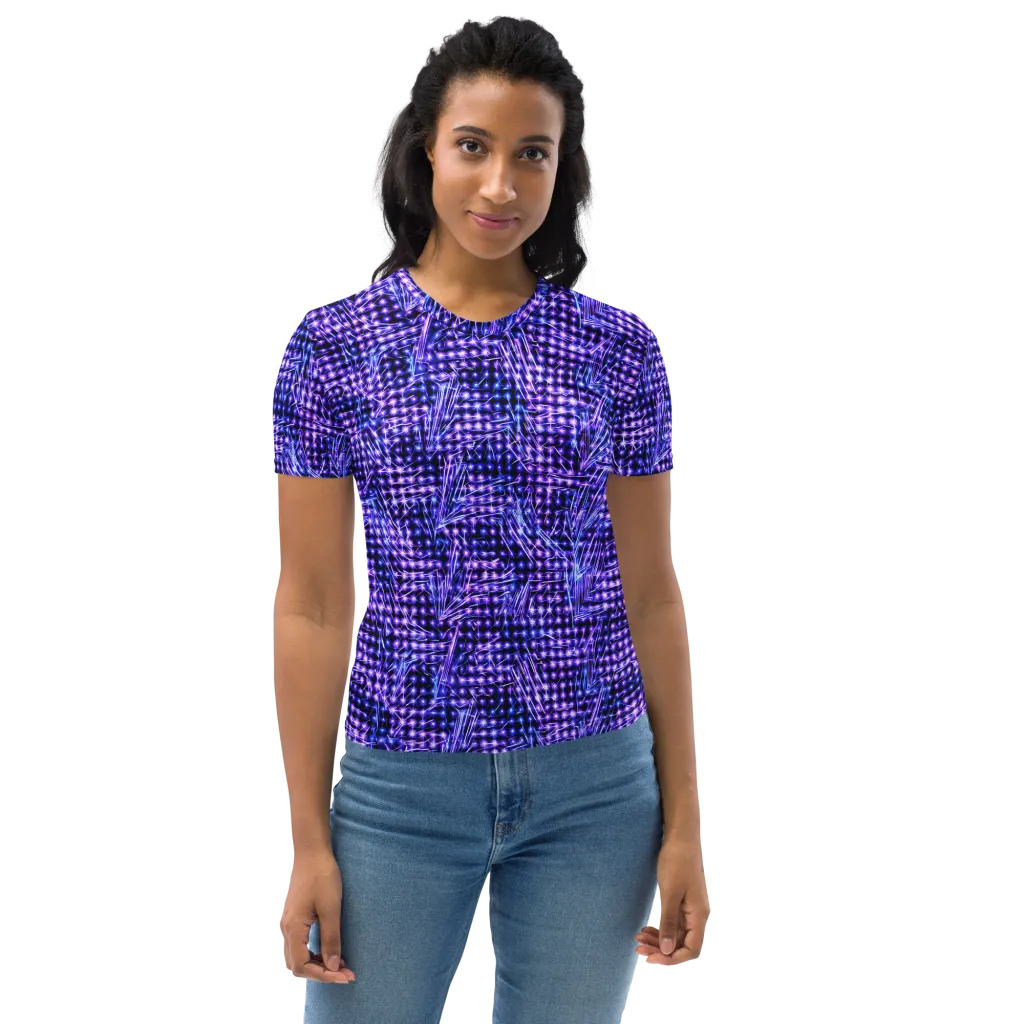 Ultraviolet Circuit on Women's Crew Neck T-Shirt — Print file