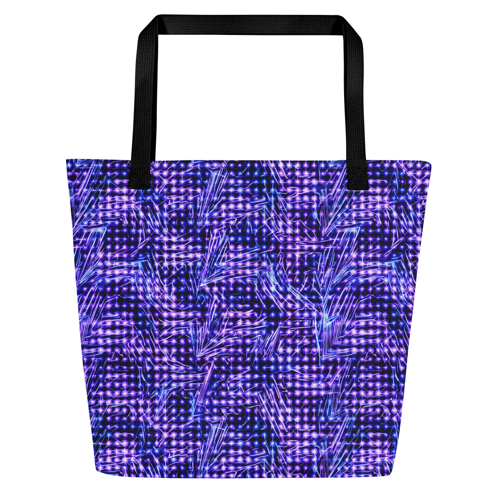 Ultraviolet Circuit on Large Tote Bag W/ Pocket — Front