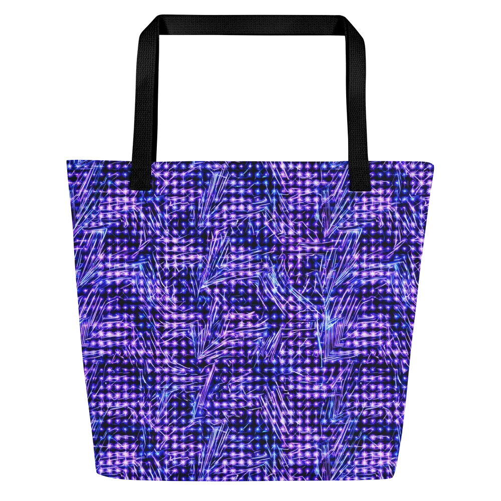 Ultraviolet Circuit on Large Tote Bag W/ Pocket — Front