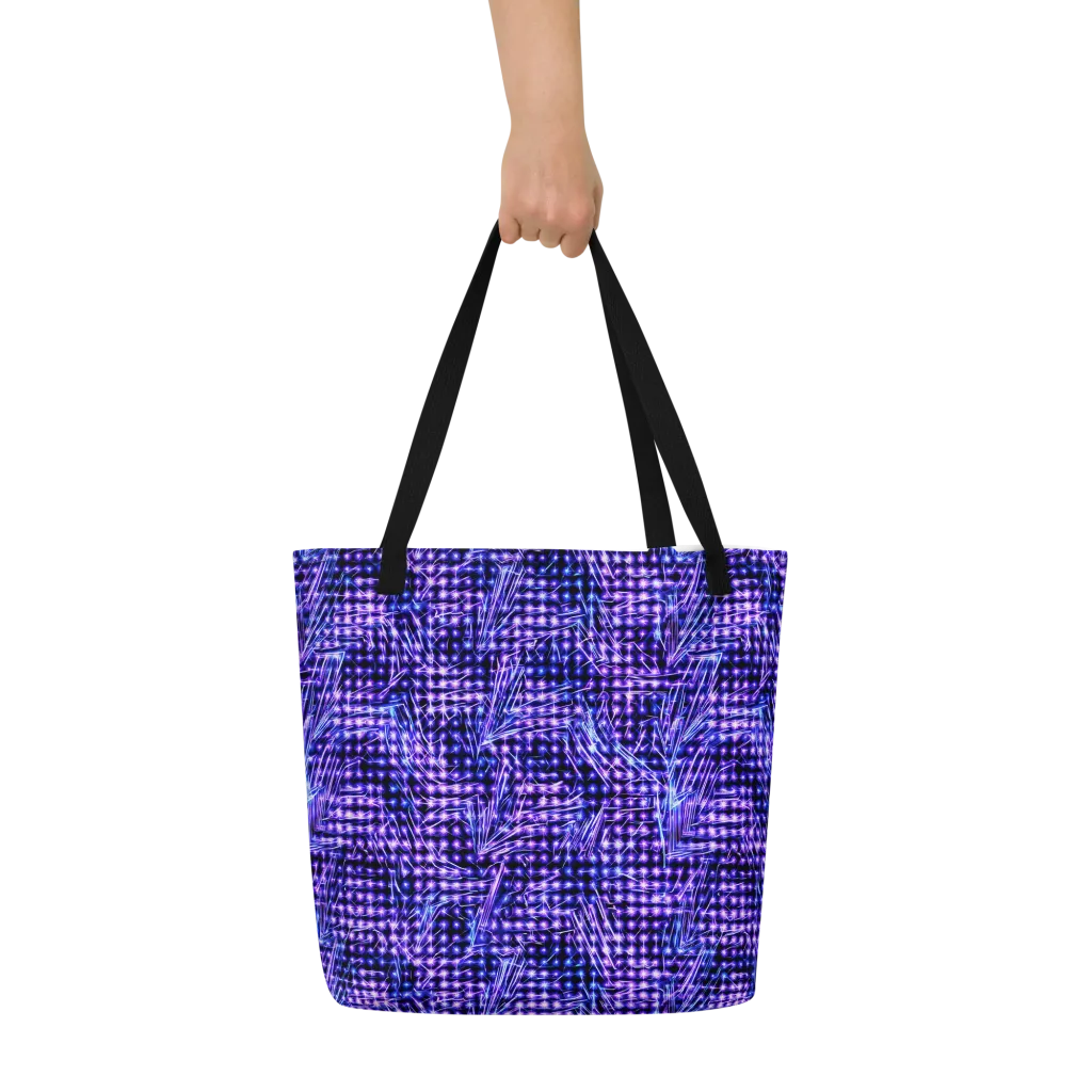 Ultraviolet Circuit on Large Tote Bag W/ Pocket — Print file