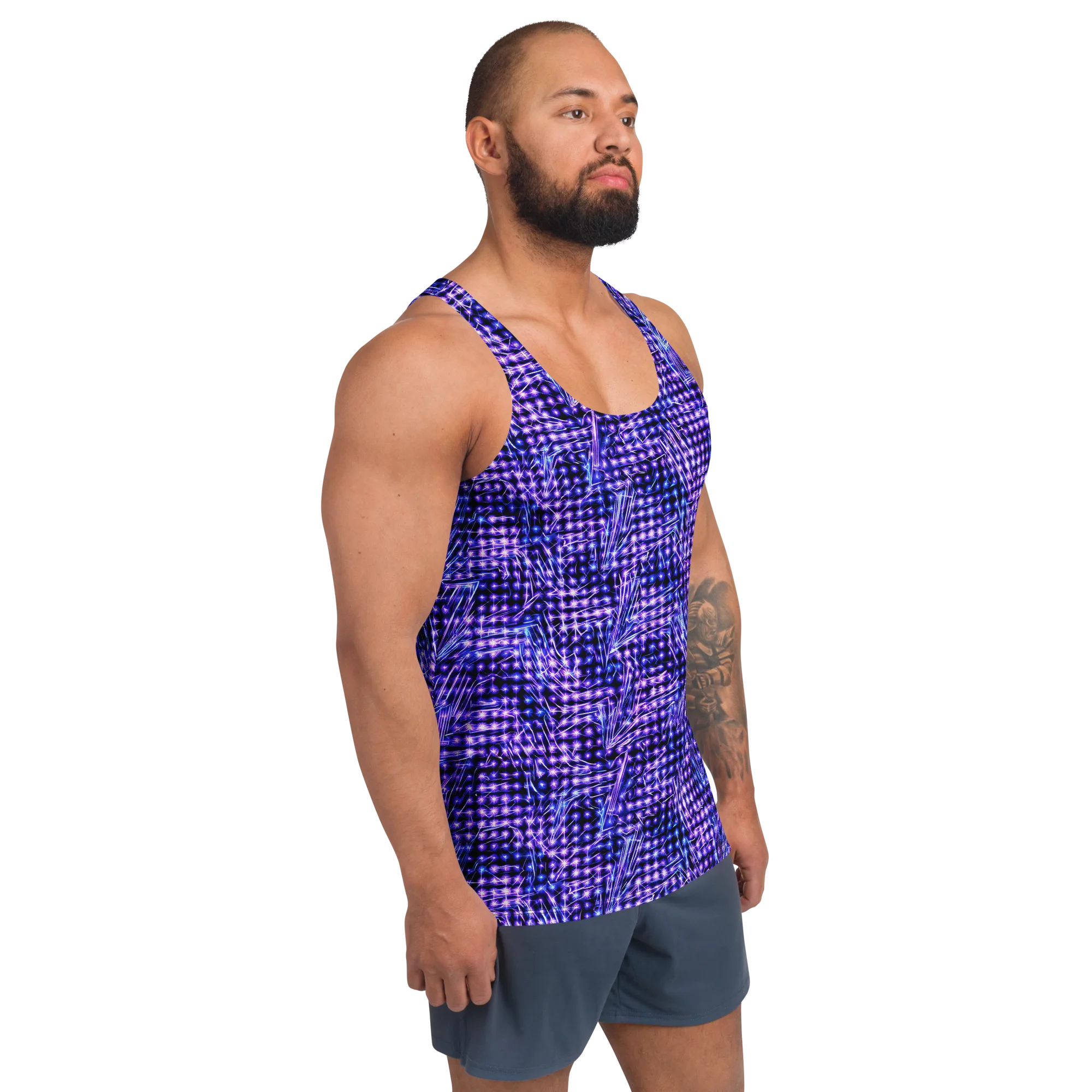 Ultraviolet Circuit on Men's Tank Top — Front print
