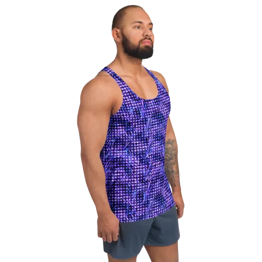 Ultraviolet Circuit on a Men's Tank Top