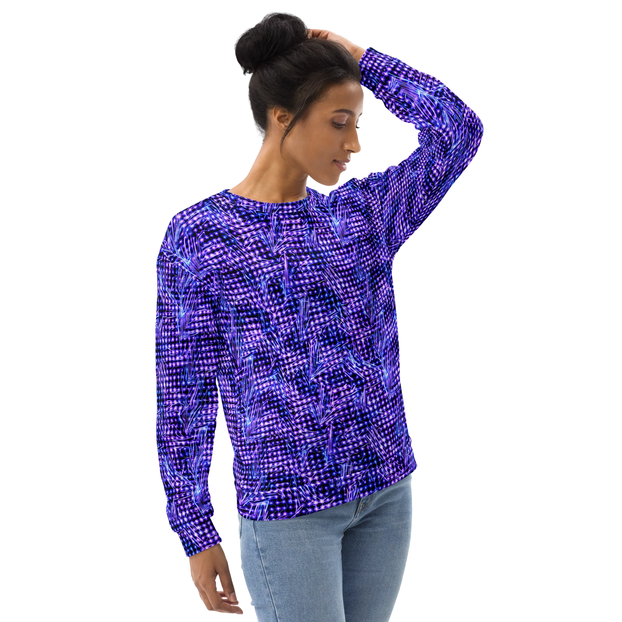 Ultraviolet Circuit on Sweatshirt — Right sleeve