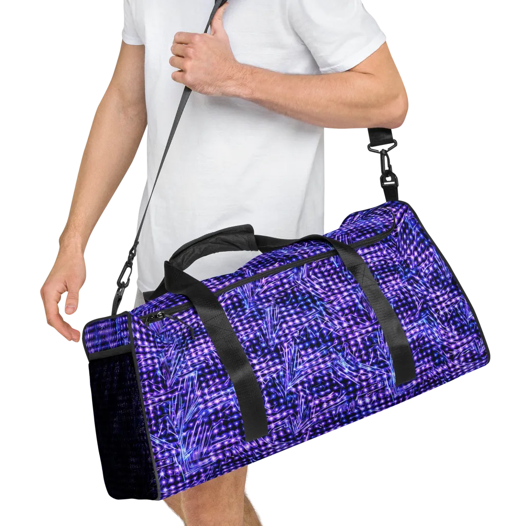 Ultraviolet Circuit on Duffle Bag — Front print