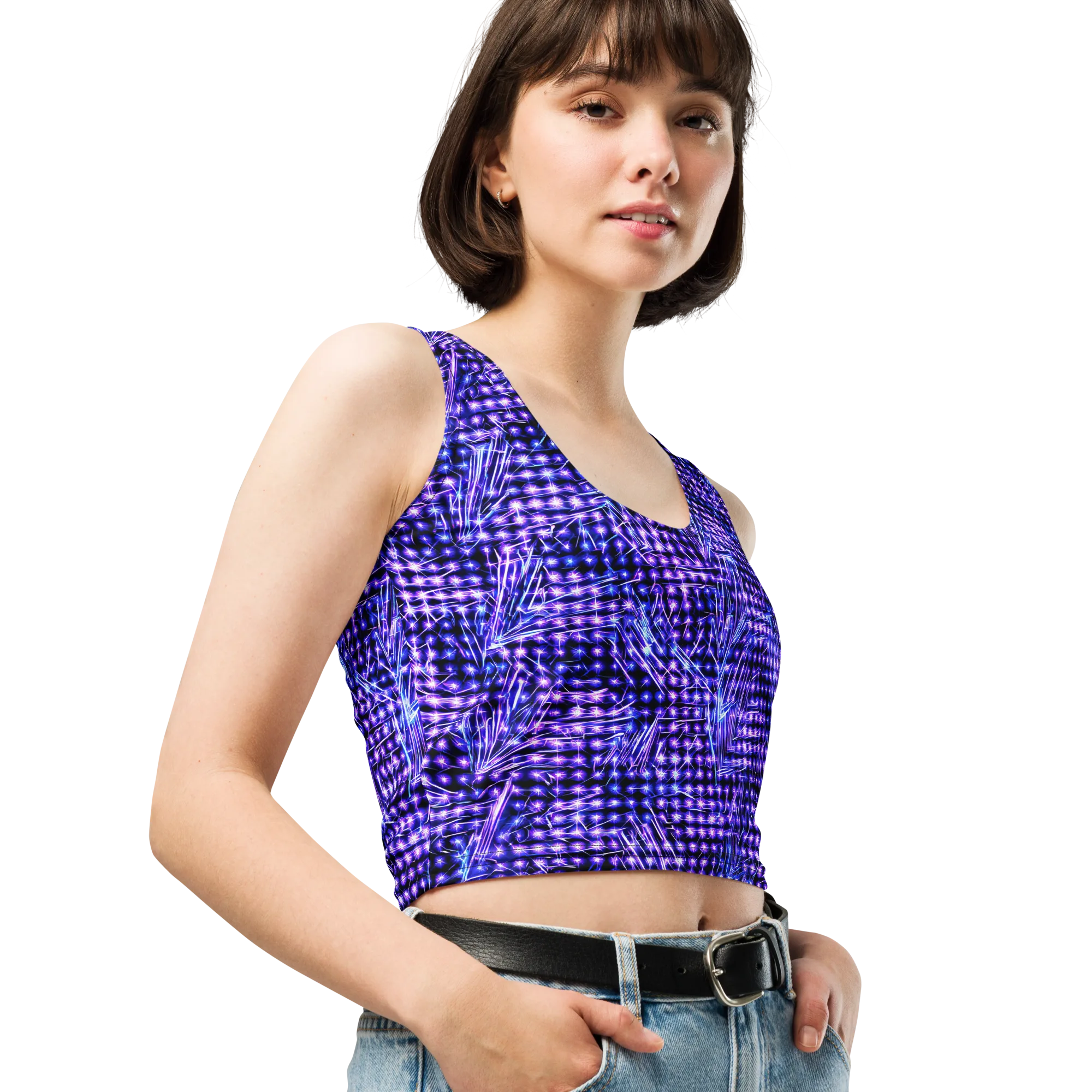 Ultraviolet Circuit on Crop Top — Print file