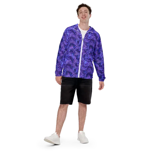 Ultraviolet Circuit on a Men's Windbreaker