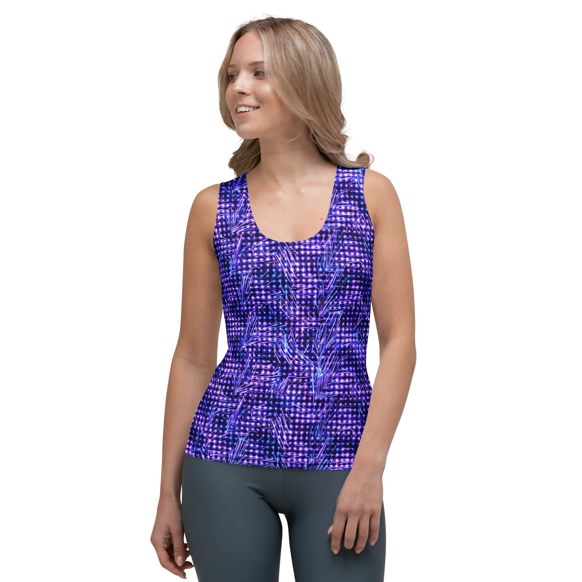 Ultraviolet Circuit on Women's Tank Top — Front