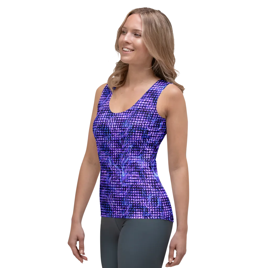 Ultraviolet Circuit on Women's Tank Top — Left Front