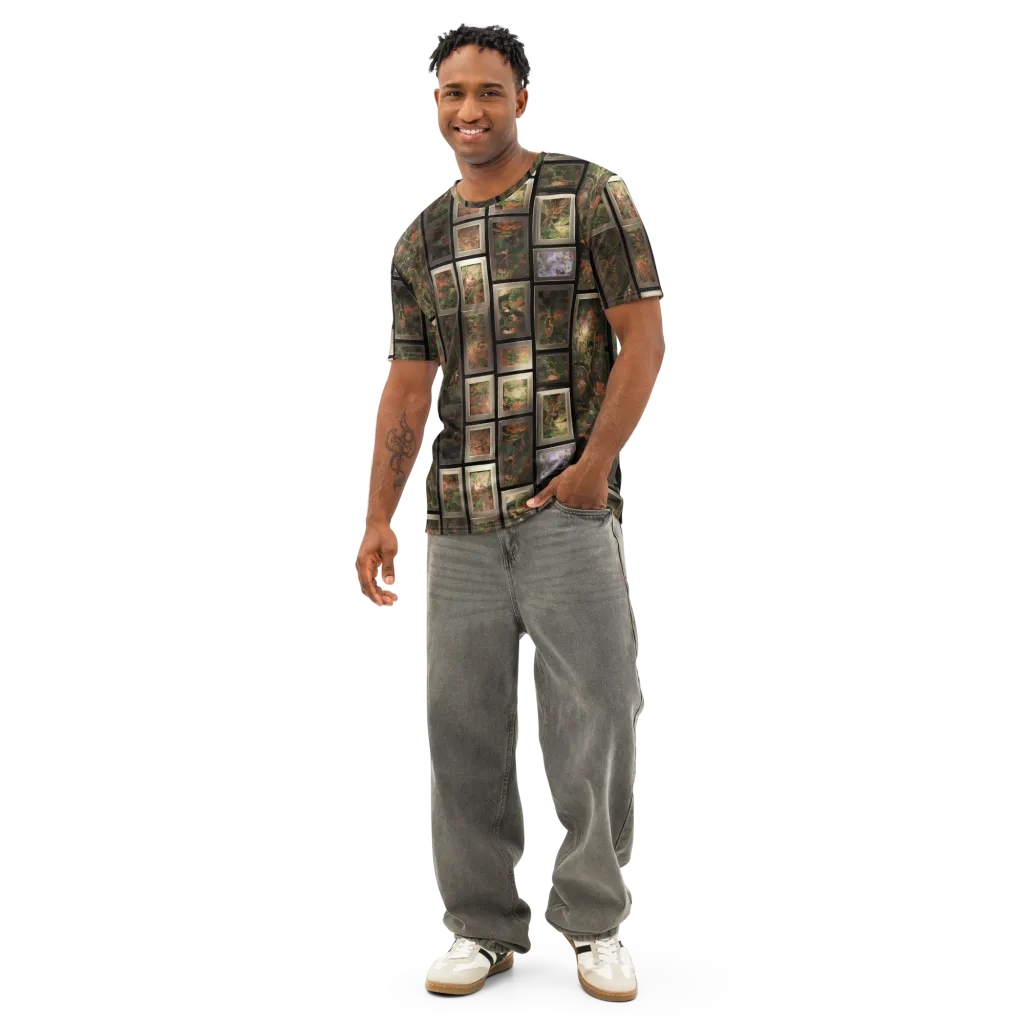 Curated Wilds on Men's Cotton Crew Neck T-Shirt — Front