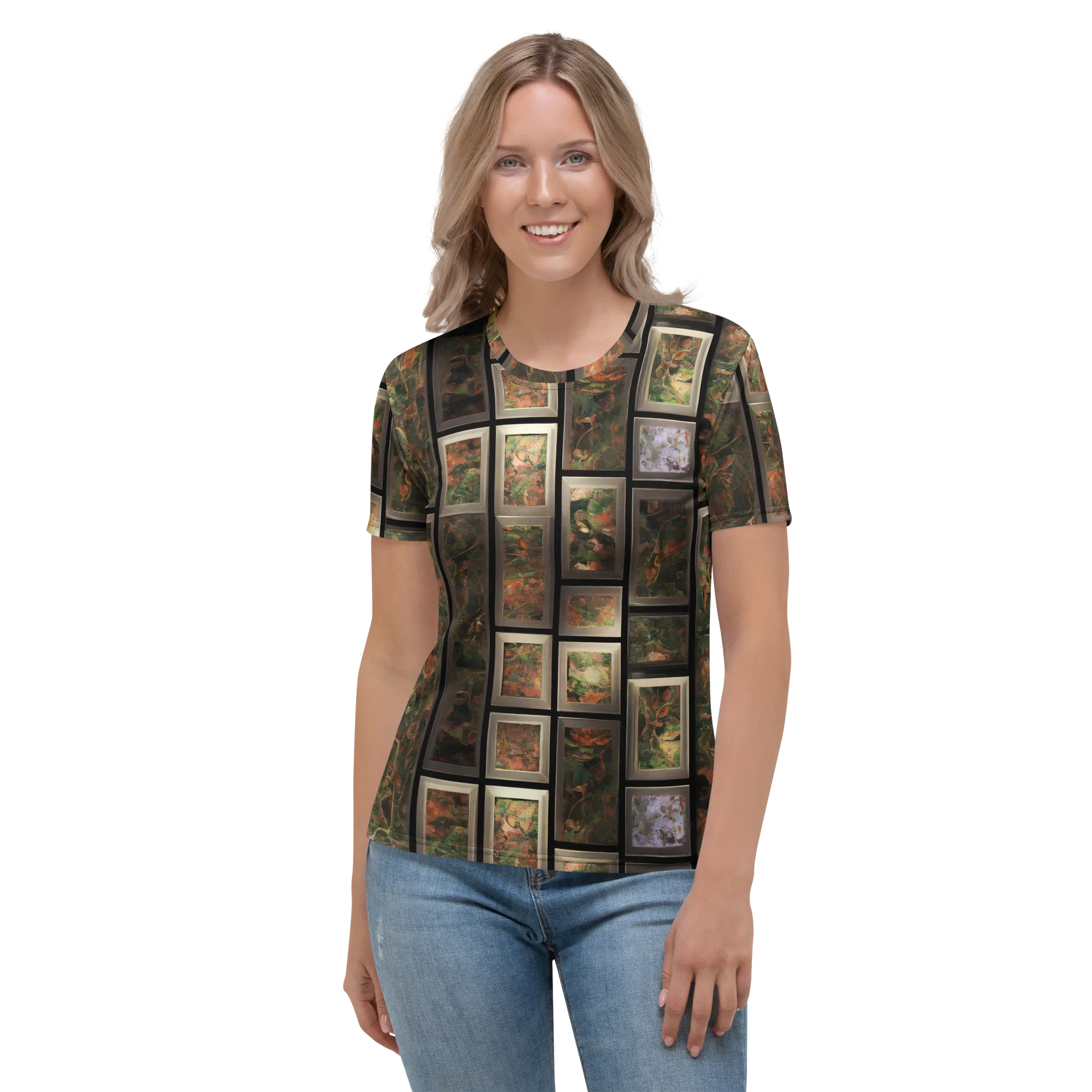 Curated Wilds on Women's Crew Neck T-Shirt — Front