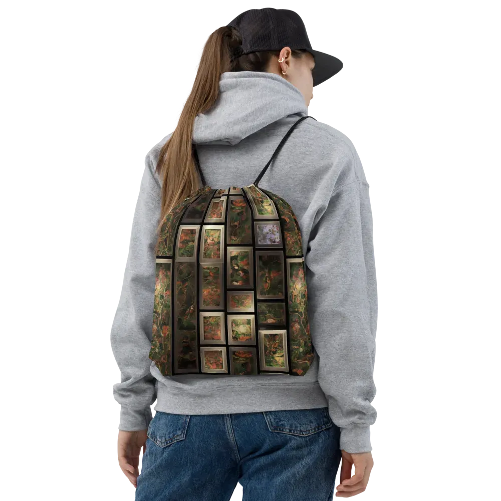 Curated Wilds on Drawstring Bag — Front