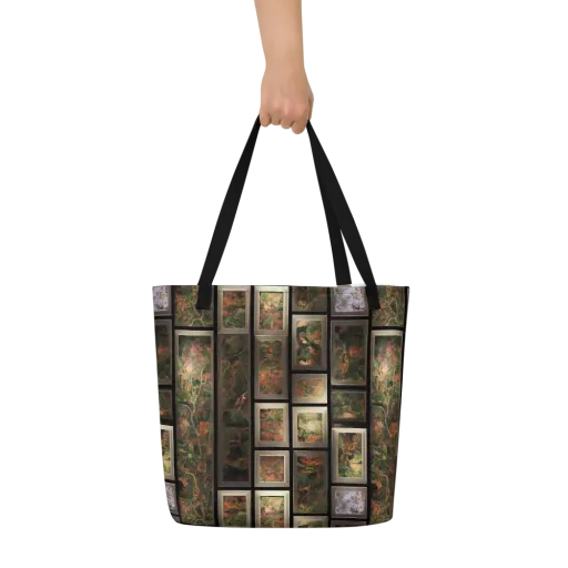 Curated Wilds on a Large Tote Bag W/ Pocket