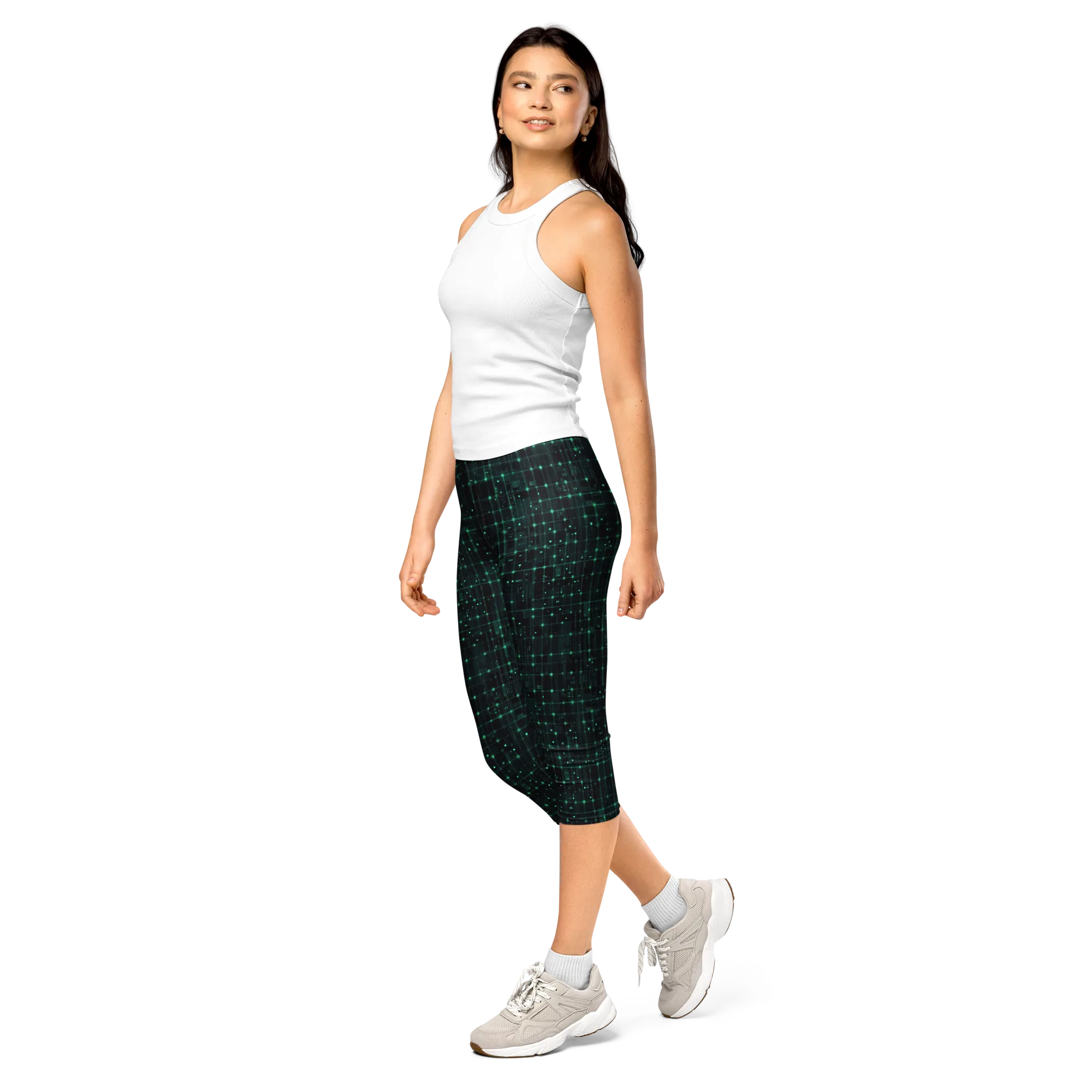 Neon Matrix on Capri Leggings — Print file