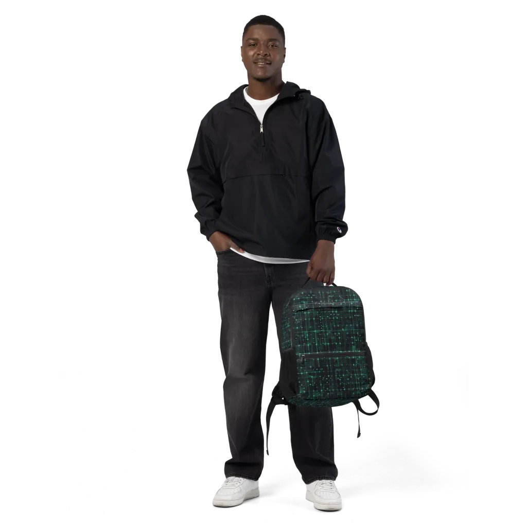 Neon Matrix on Utility Backpack — Front