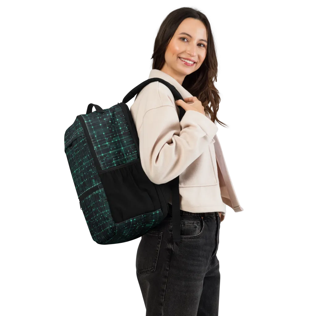 Neon Matrix on Utility Backpack — Right