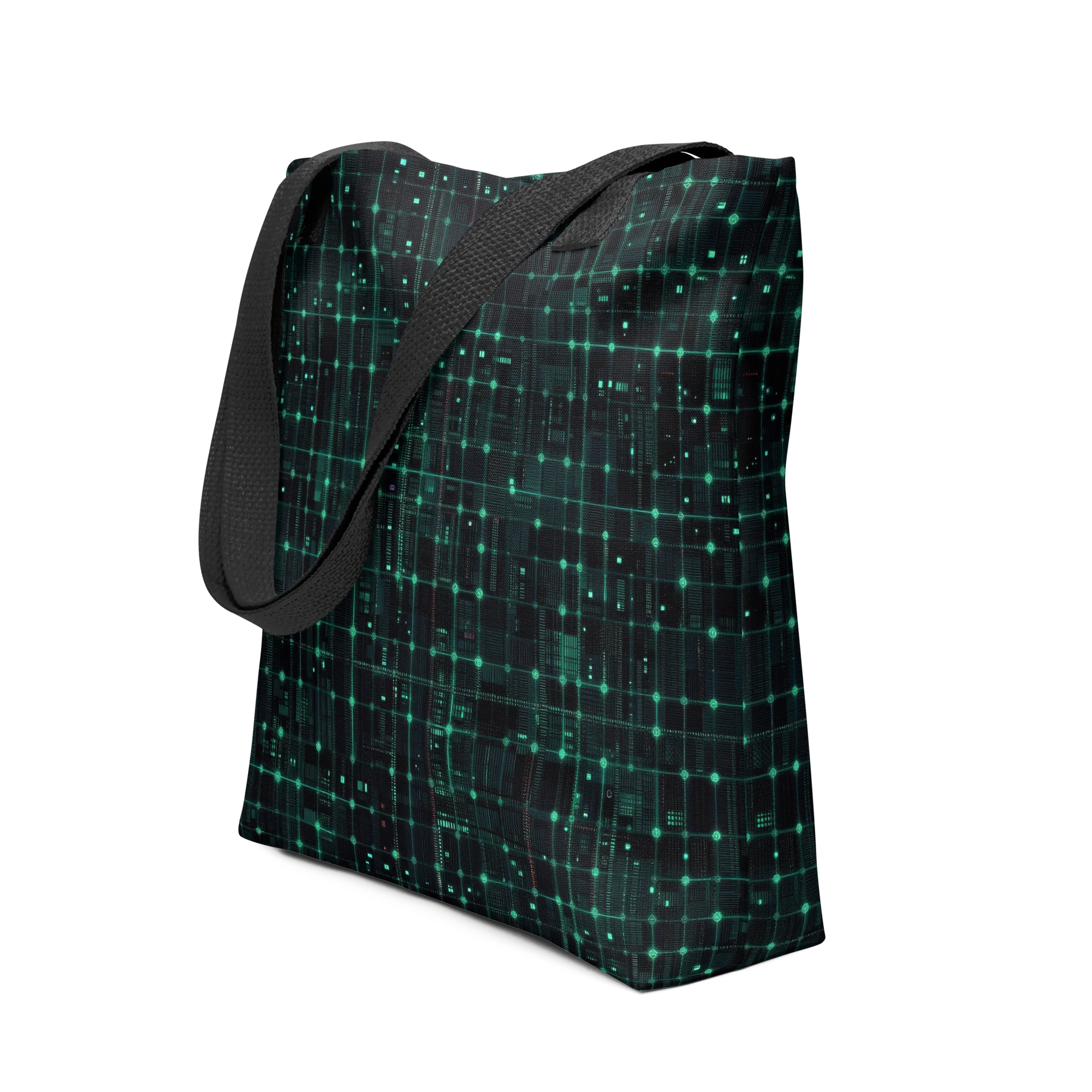 Neon Matrix on Tote Bag — Print file