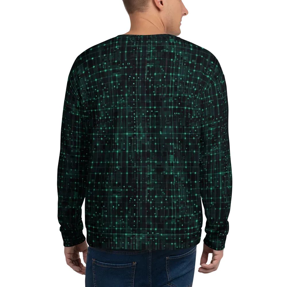 Neon Matrix on Sweatshirt — Back