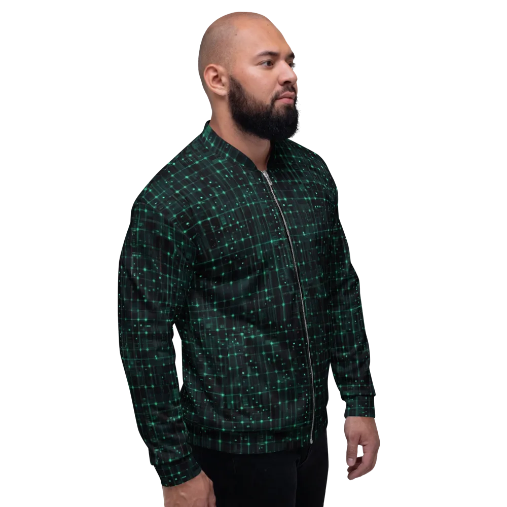Neon Matrix on Bomber Jacket — Back print
