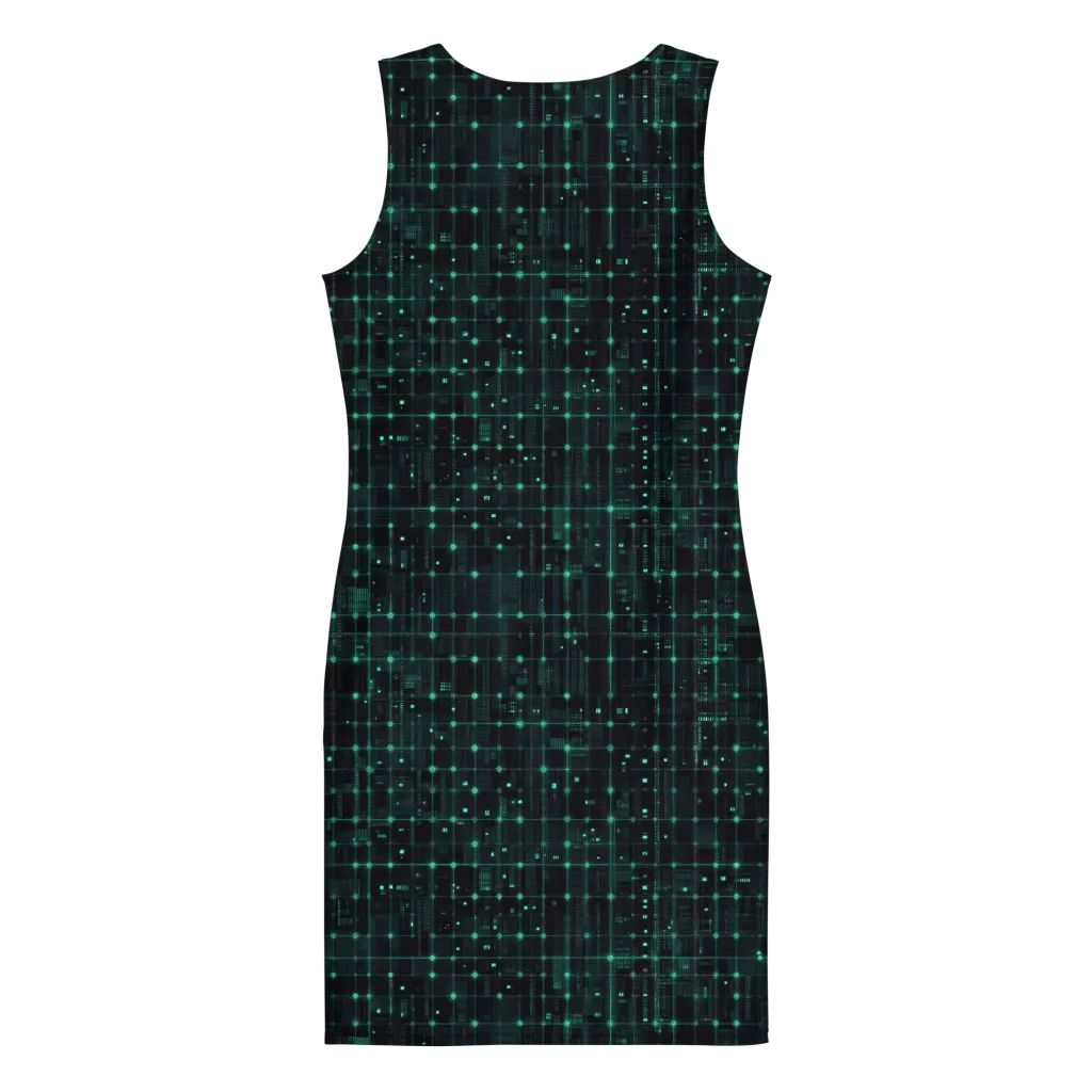 Neon Matrix on Bodycon Dress — Print file