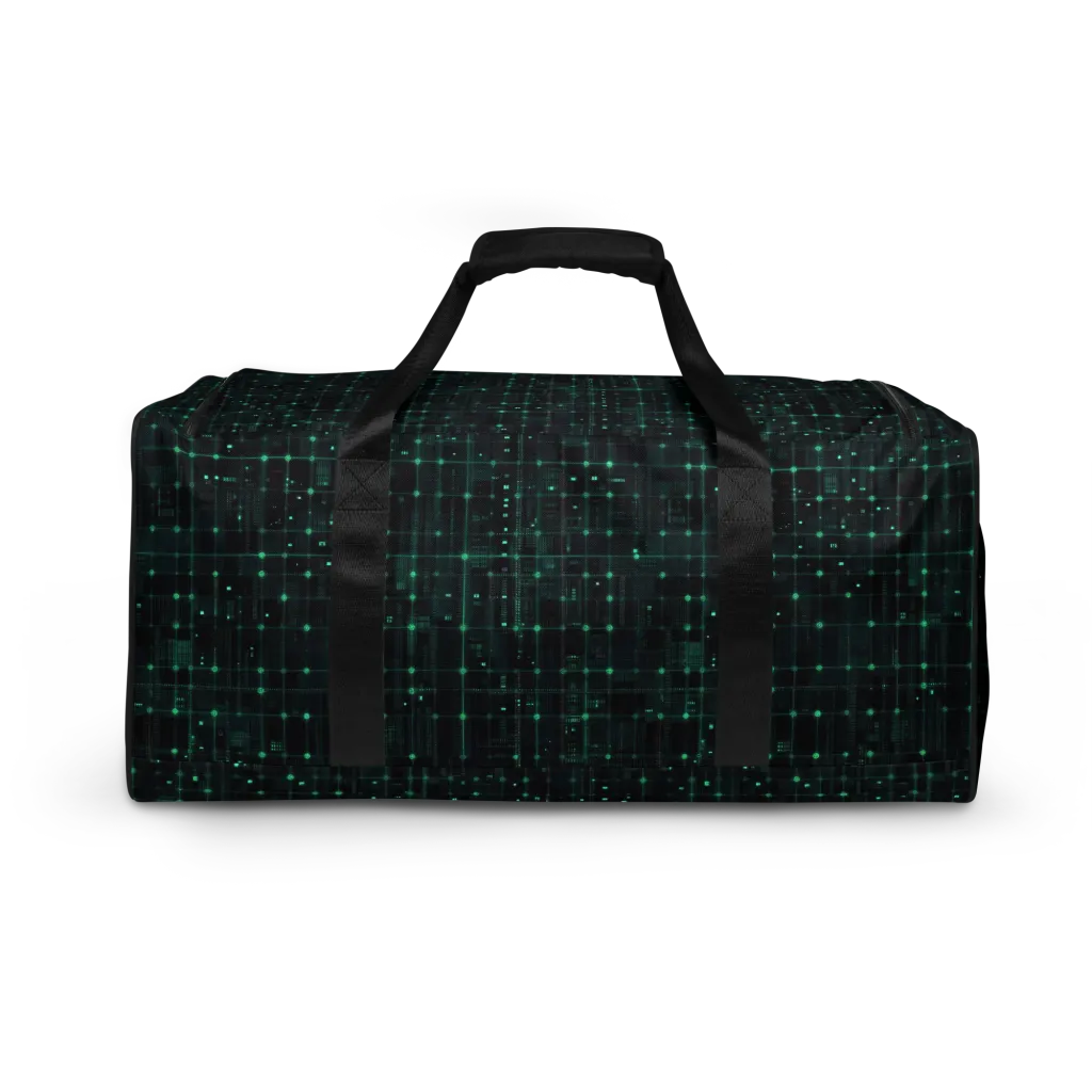 Neon Matrix on Duffle Bag — Back print