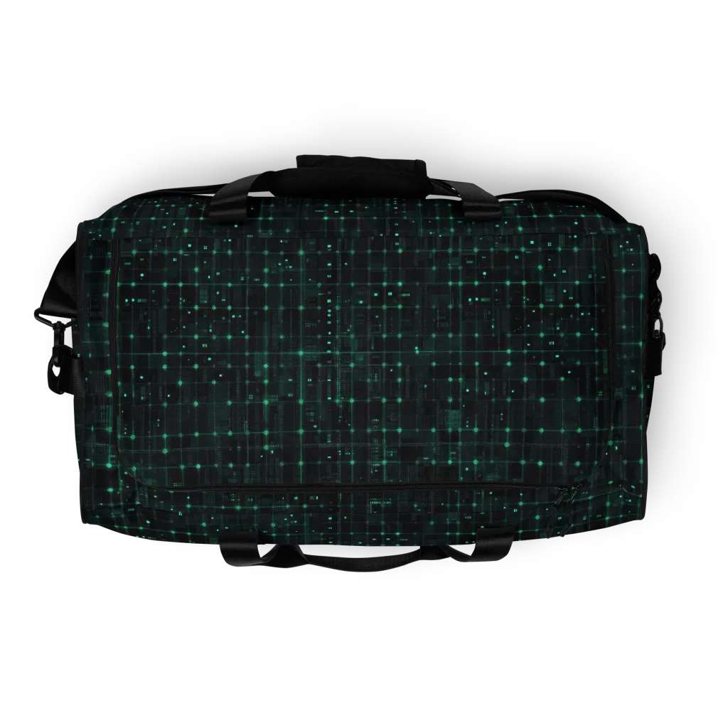 Neon Matrix on Duffle Bag — Top print
